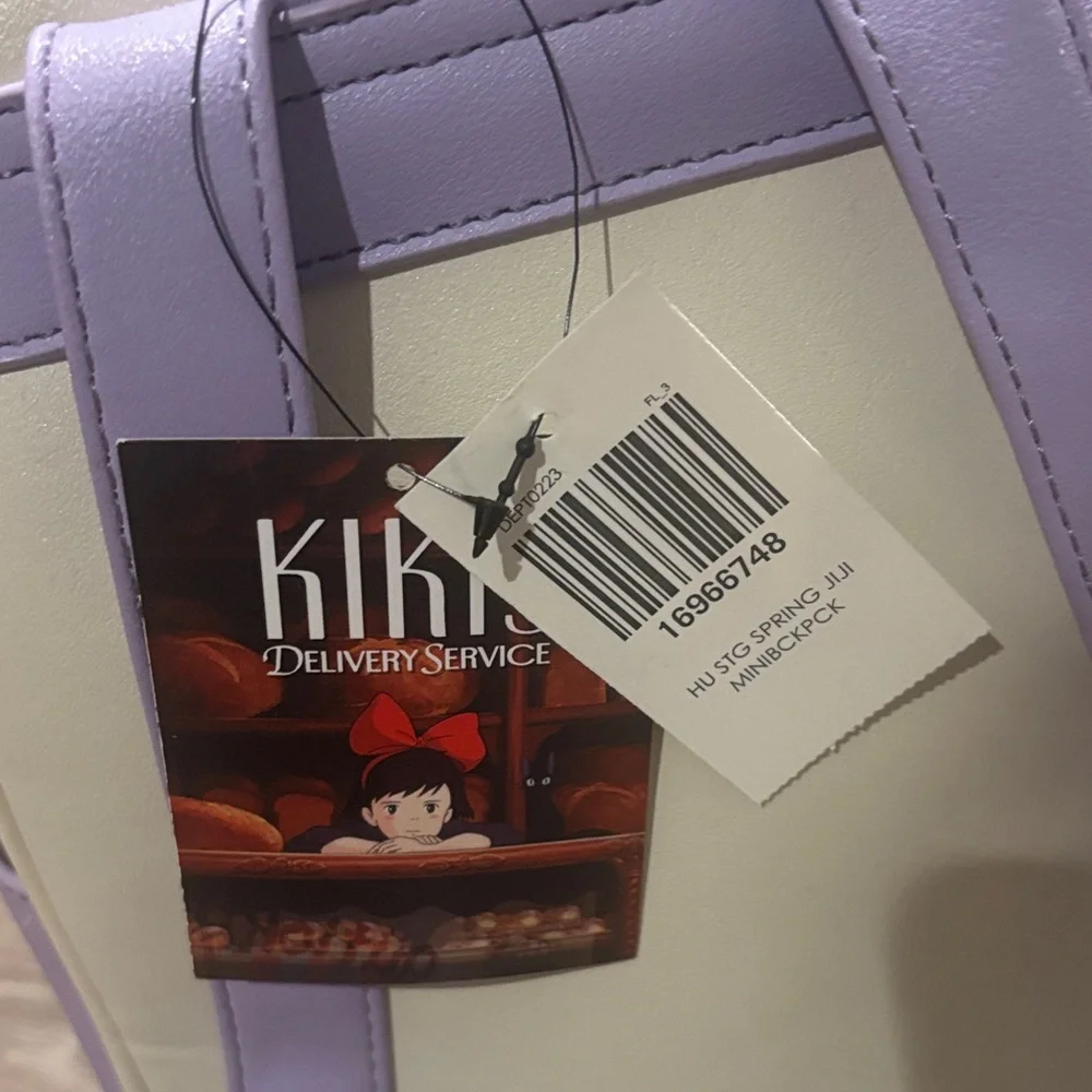 Kiki’s delivery service Cat Backpack - Cream and Purple